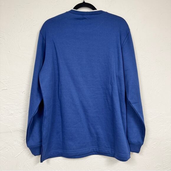 Blair Blue Butterfly Embroidered Sweatshirt Womens M Grandma Core Casual Cozy - Picture 5 of 6